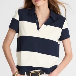 Madewell Pieced Boxy Polo Tee